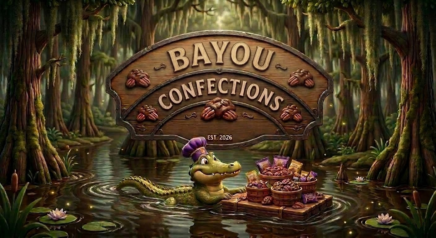 Bayou Confections Sign Artwork
